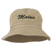 Maine Embroidered Bucket Hat