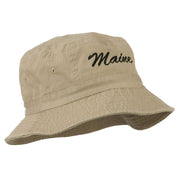 Maine Embroidered Bucket Hat