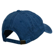 Bear Mascot Embroidered Washed Cap