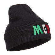 Mexico Embroidered Long Beanie