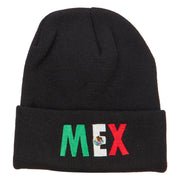 Mexico Embroidered Long Beanie