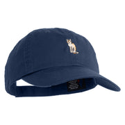Bengal Cat Embroidered Low Profile Dyed Cotton Twill Cap - Navy OSFM