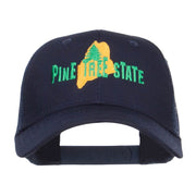 Maine Pine Tree State Embroidered Trucker Cap