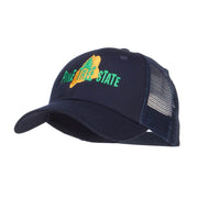 Maine Pine Tree State Embroidered Trucker Cap