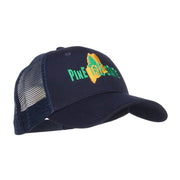 Maine Pine Tree State Embroidered Trucker Cap