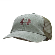 Moose Antlers Embroidered Washed Trucker Cap