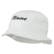 Maine Embroidered Bucket Hat