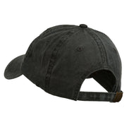 Bear Mascot Embroidered Washed Cap