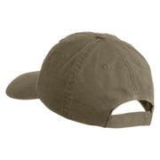 Bengal Cat Embroidered Low Profile Dyed Cotton Twill Cap - Olive OSFM