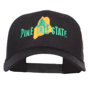 Maine Pine Tree State Embroidered Trucker Cap