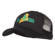 Maine Pine Tree State Embroidered Trucker Cap