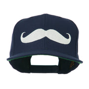 Flat Bill Mustache Embroidered Cap