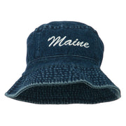 Maine Embroidered Bucket Hat