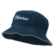 Maine Embroidered Bucket Hat