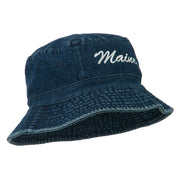 Maine Embroidered Bucket Hat