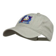 Bear Mascot Embroidered Washed Cap