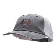 Moose Antlers Embroidered Washed Trucker Cap