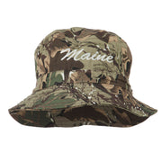 Maine Embroidered Bucket Hat