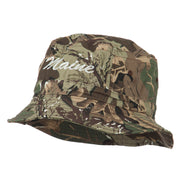 Maine Embroidered Bucket Hat