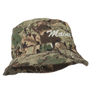 Maine Embroidered Bucket Hat