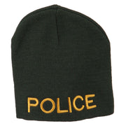 Military Police Embroidered Short Beanie