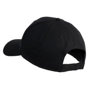 Cockatoo Embroidered Solid Cotton Twill Low Profile Strap Cap - Black OSFM