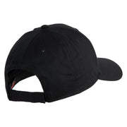 Cockatoo Embroidered Solid Cotton Twill Low Profile Strap Cap - Black OSFM