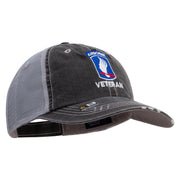 Licensed 173rd Airborne Brigade Combat Team Veteran Embroidered Low Profile Special Cotton Mesh Cap - Black OSFM