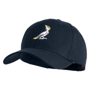Cockatoo Embroidered Solid Cotton Twill Low Profile Strap Cap - Navy OSFM