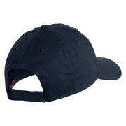 Cockatoo Embroidered Solid Cotton Twill Low Profile Strap Cap - Navy OSFM