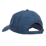 Sailboat and Wave Embroidered Pigment Dyed Cap