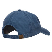 Sailboat and Wave Embroidered Pigment Dyed Cap