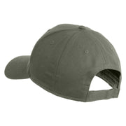 Cockatoo Embroidered Solid Cotton Twill Low Profile Strap Cap - Grey OSFM