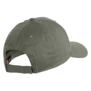 Cockatoo Embroidered Solid Cotton Twill Low Profile Strap Cap - Grey OSFM