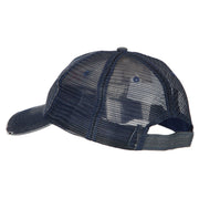 Alabama State Flag Map Embroidered Low Profile Cotton Mesh Cap