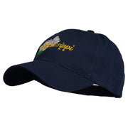 USA State Mississippi Flower Southern Magnolia Embroidery Cap