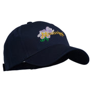 USA State Mississippi Flower Southern Magnolia Embroidery Cap