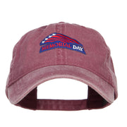 Memorial Day Flag Patched Washed Cap