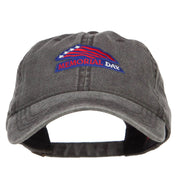 Memorial Day Flag Patched Washed Cap