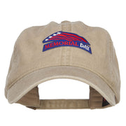 Memorial Day Flag Patched Washed Cap