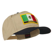 Mexico Flag Cotton Twill Pro Style Patched Cap