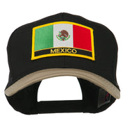 Mexico Flag Cotton Twill Pro Style Patched Cap