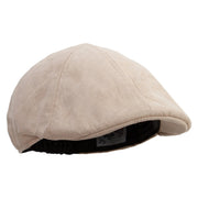 Sail Boat Icon Embroidered Suede Duck Bill Ivy Hat - Tan OSFM