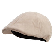Sail Boat Icon Embroidered Suede Duck Bill Ivy Hat - Tan OSFM