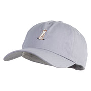 Meerkat Embroidered 5 Panel Cotton Mid Profile Unstructured Dad Cap - Grey OSFM