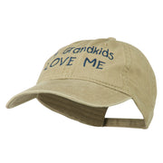 My Grandkids Love Me Embroidered Washed Cap