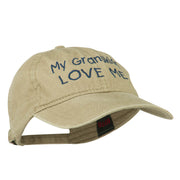 My Grandkids Love Me Embroidered Washed Cap