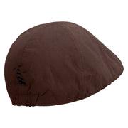 Sail Boat Icon Embroidered Suede Duck Bill Ivy Hat - Brown OSFM