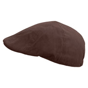 Sail Boat Icon Embroidered Suede Duck Bill Ivy Hat - Brown OSFM