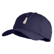 Meerkat Embroidered 5 Panel Cotton Mid Profile Unstructured Dad Cap - Navy OSFM